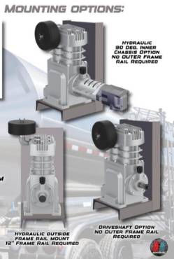 Gardner Denver GD70 Truck Compressor 40 max CFM and HydraChem Replacement Pump - GD70-BARE-SHAFT