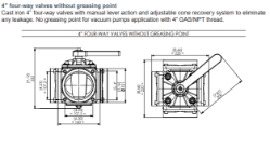 Moro 4-Way Valve 4-Inch and 6-Inch - 4WAY-6.422200020-2