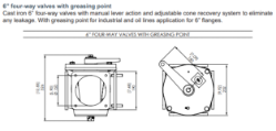 Moro 4-Way Valve 4-Inch and 6-Inch - 4WAY-6.422200020-2