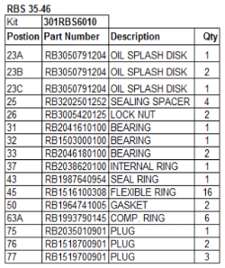 Robuschi RBS Blower Overhaul Kits robuschi gardner denver rbs blower service repair kit