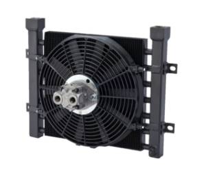 Thermal Transfer DF-11 Mobile Oil Cooler w Fan & Shroud 12 VDC, 27 max GPM, 1" NPT